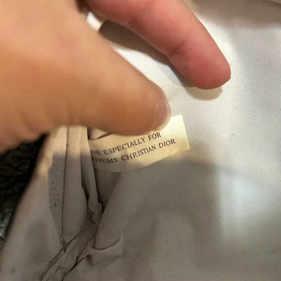 Christian Dior Vintage Navy/White Striped Makeup Bag - Picture 9 of 9